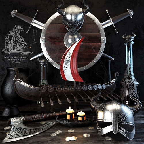 AVE Scandinavian vikings set 3D model