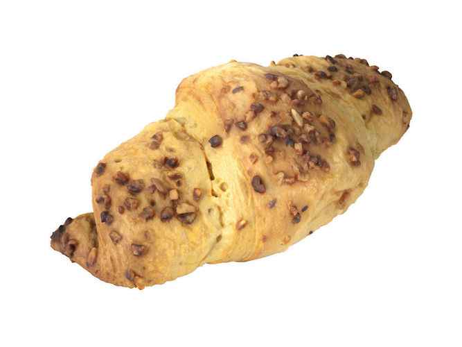 Photorealistic Chocolate Croissant 3D Scan 3D model 2