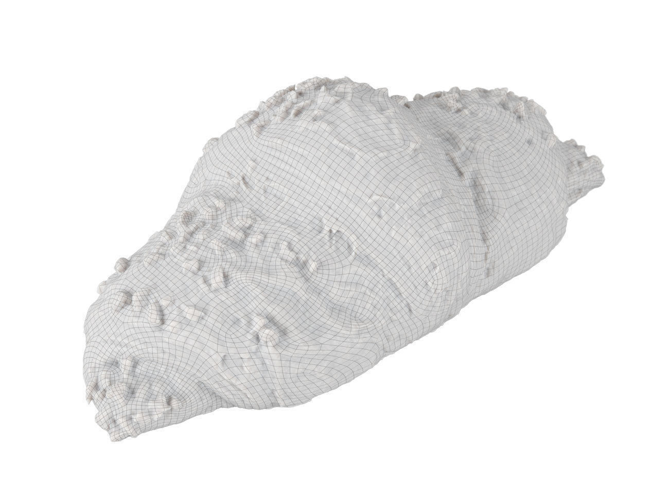 Photorealistic Chocolate Croissant 3D Scan 3D model_7