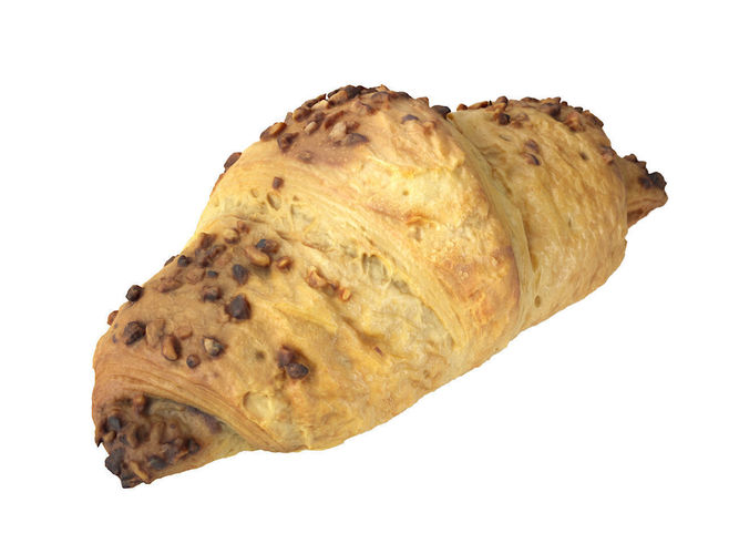 Photorealistic Chocolate Croissant 3D Scan 3D model