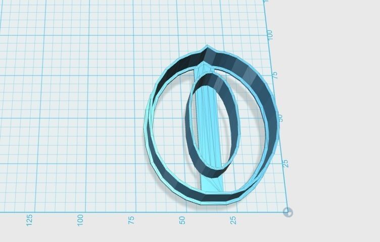 Vintage number 0  cookie cutter 3D print model_0