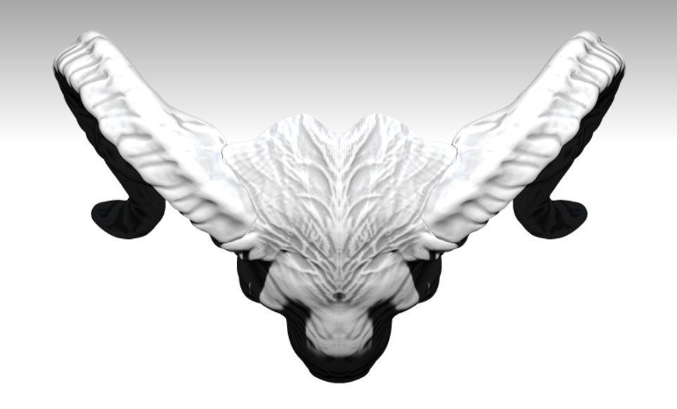 Ram head  3D print model_1