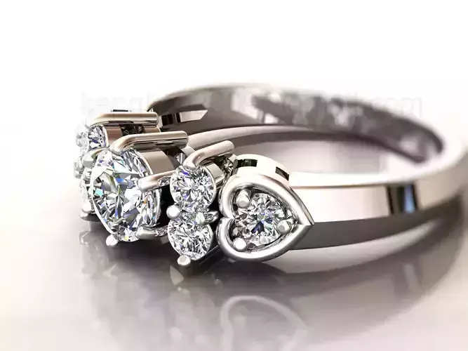 kengkod66 heart shaped diamond engagement ring