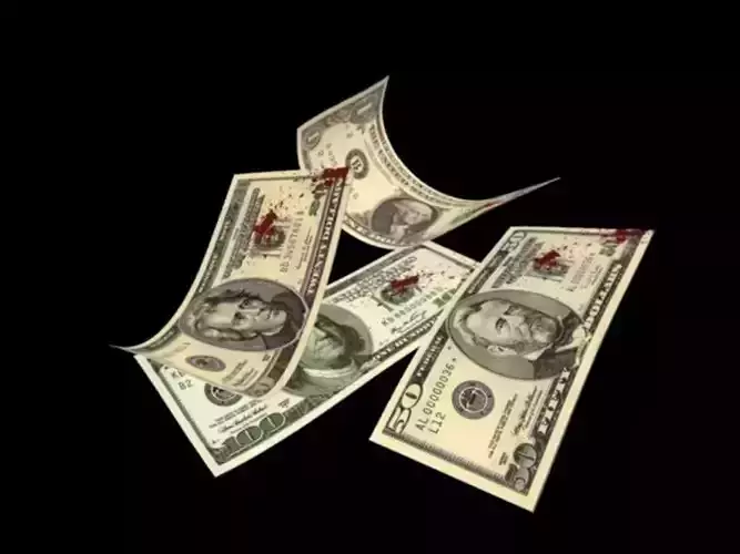 bloody dollars Low-poly 3D model