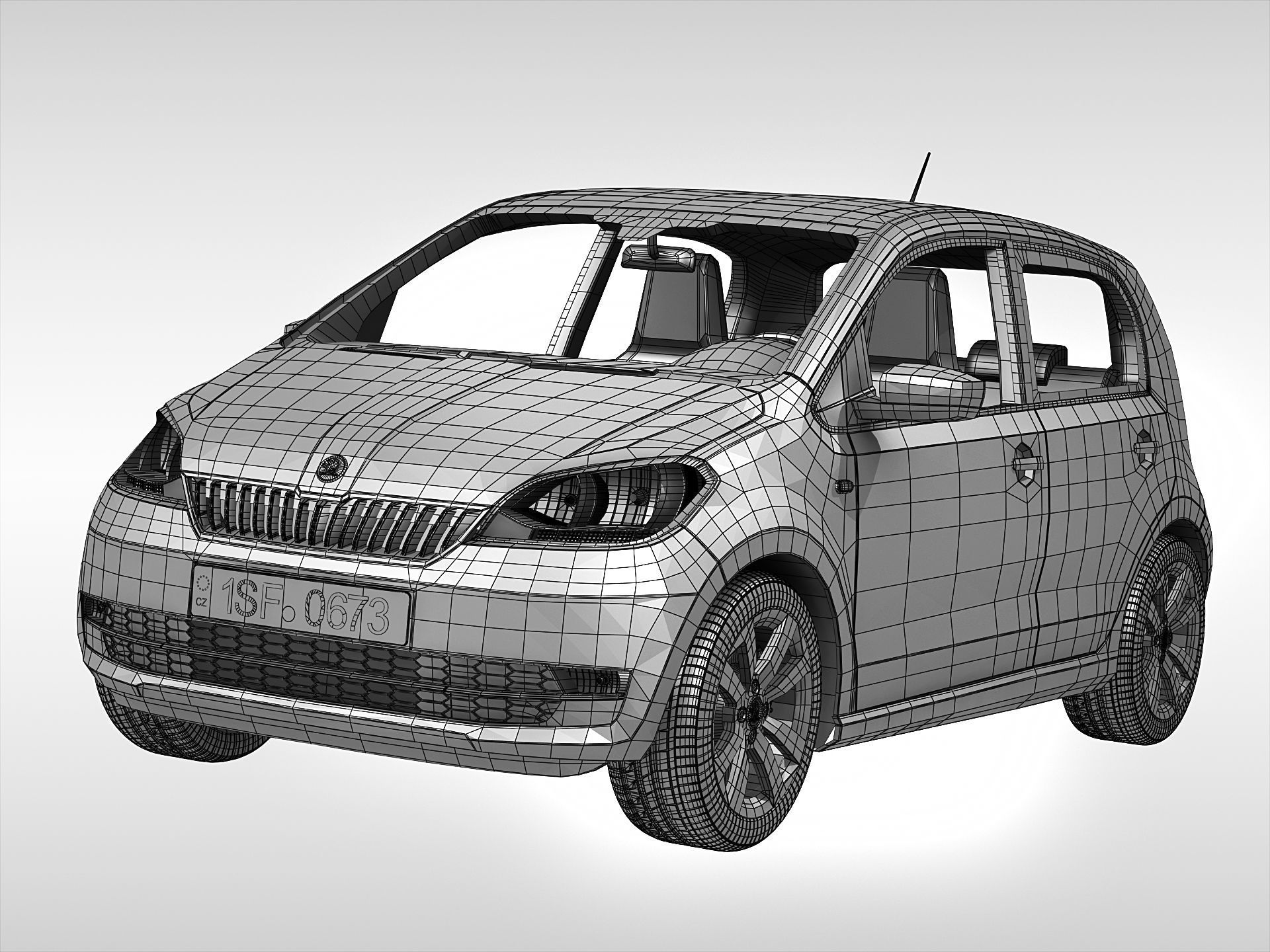 Skoda Citigo 2017 3D model_9