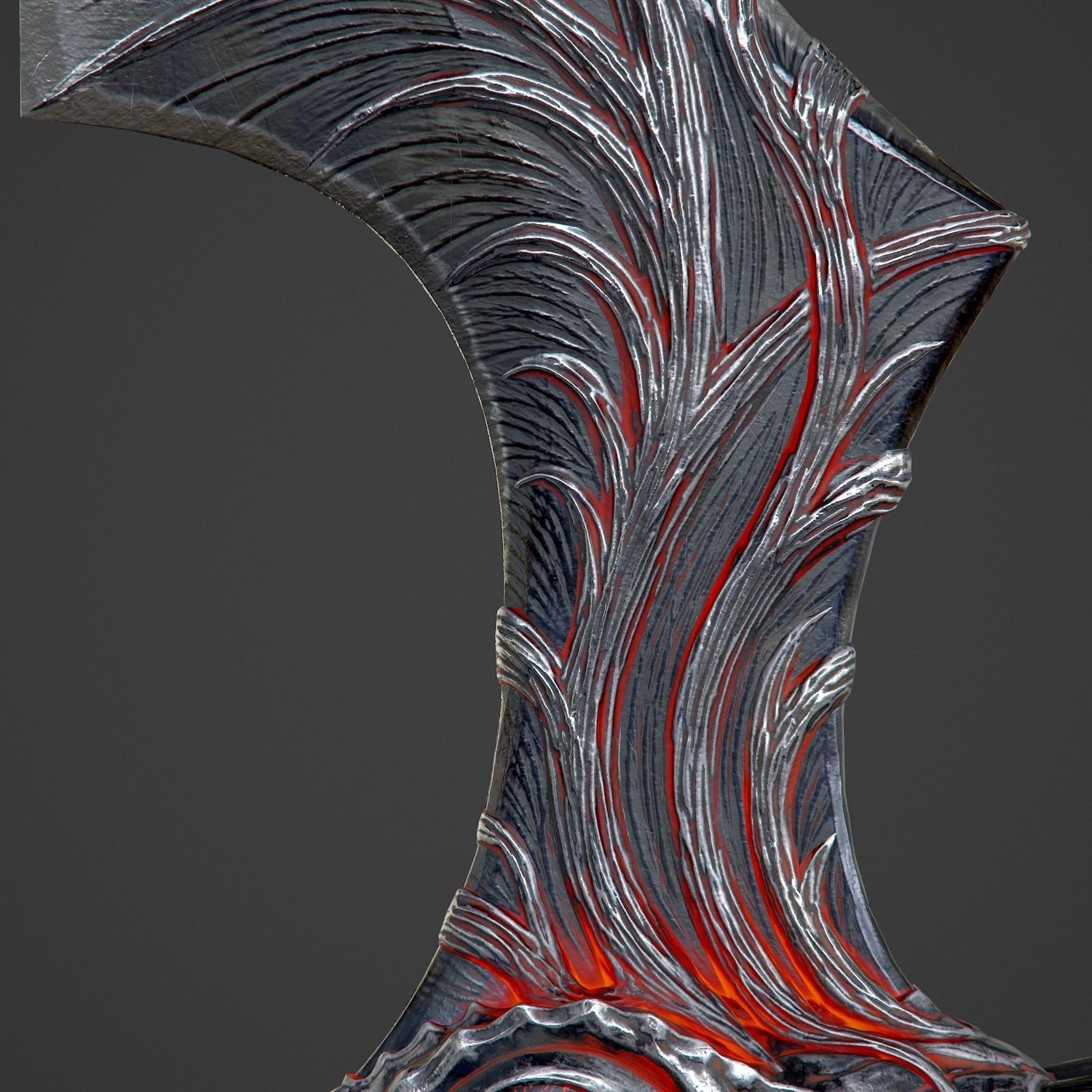 Ritual Dragon Dagger PBR Game-Ready Low-poly 3D model_20