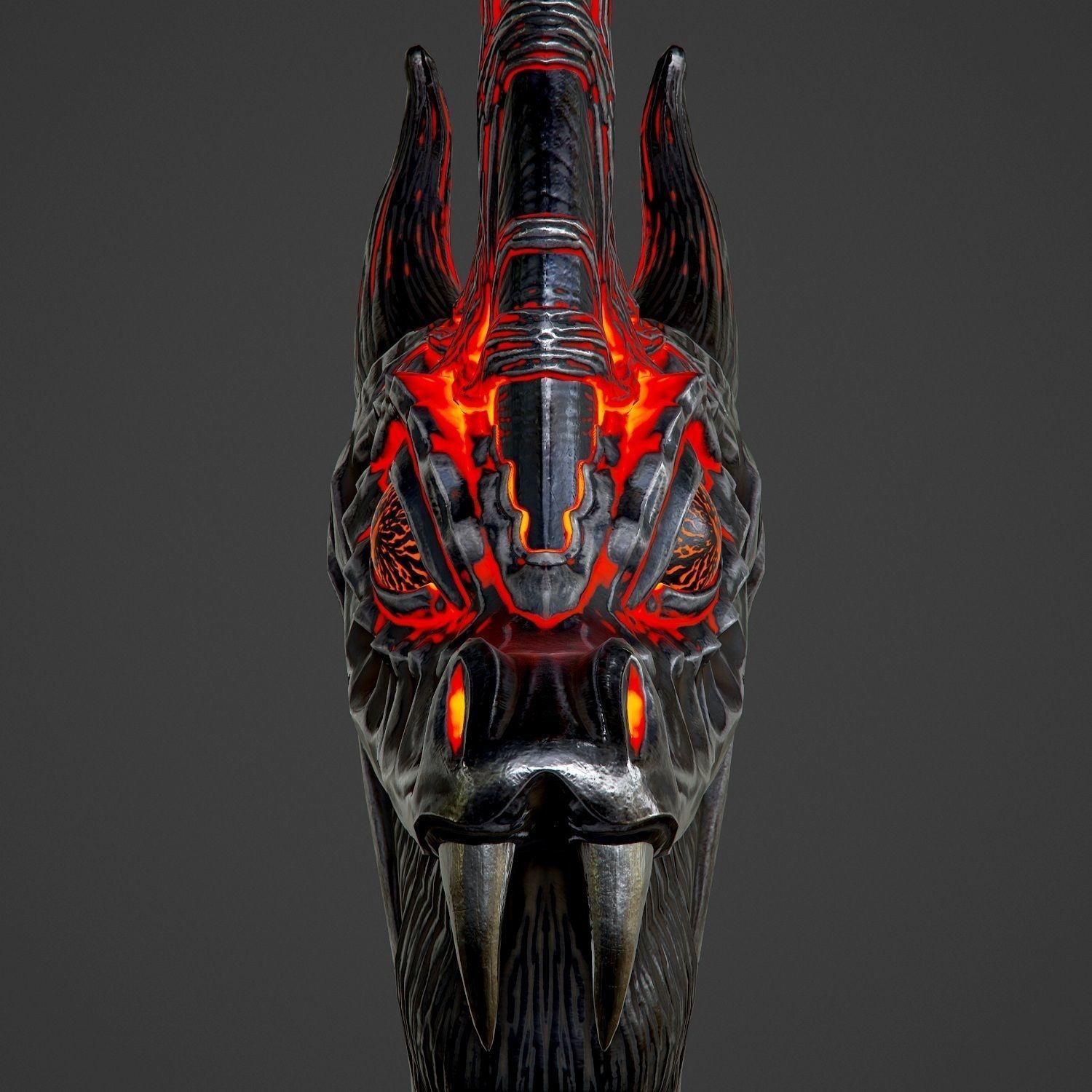 Ritual Dragon Dagger PBR Game-Ready Low-poly 3D model_32