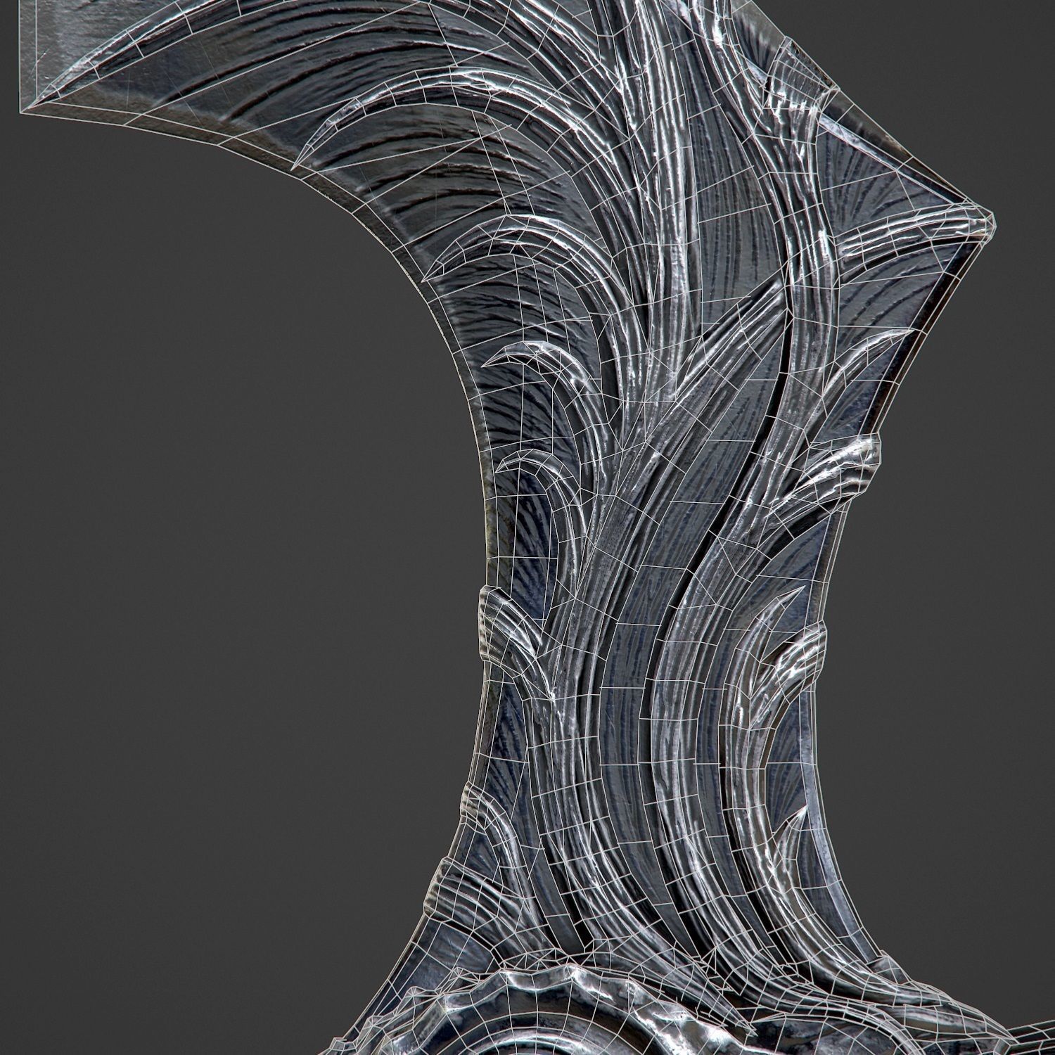 Ritual Dragon Dagger PBR Game-Ready Low-poly 3D model_22