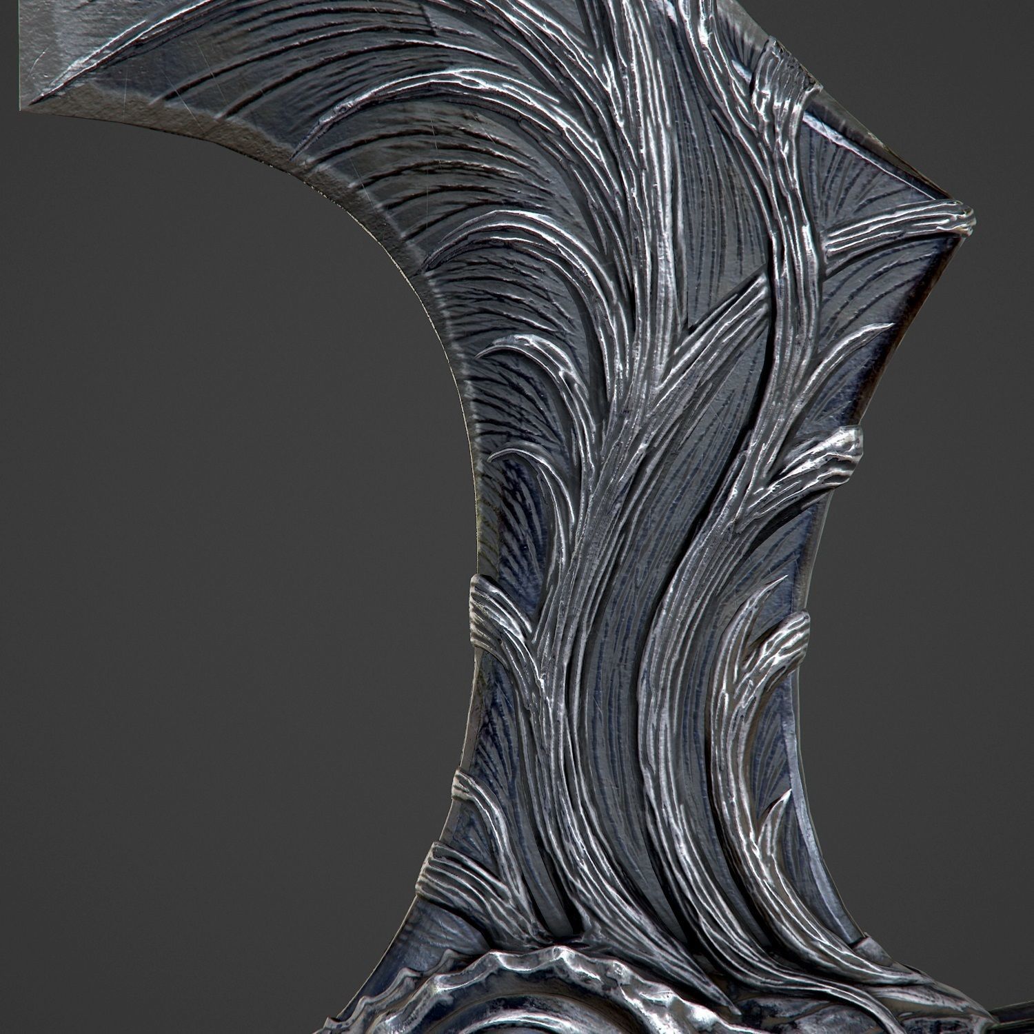 Ritual Dragon Dagger PBR Game-Ready Low-poly 3D model_21