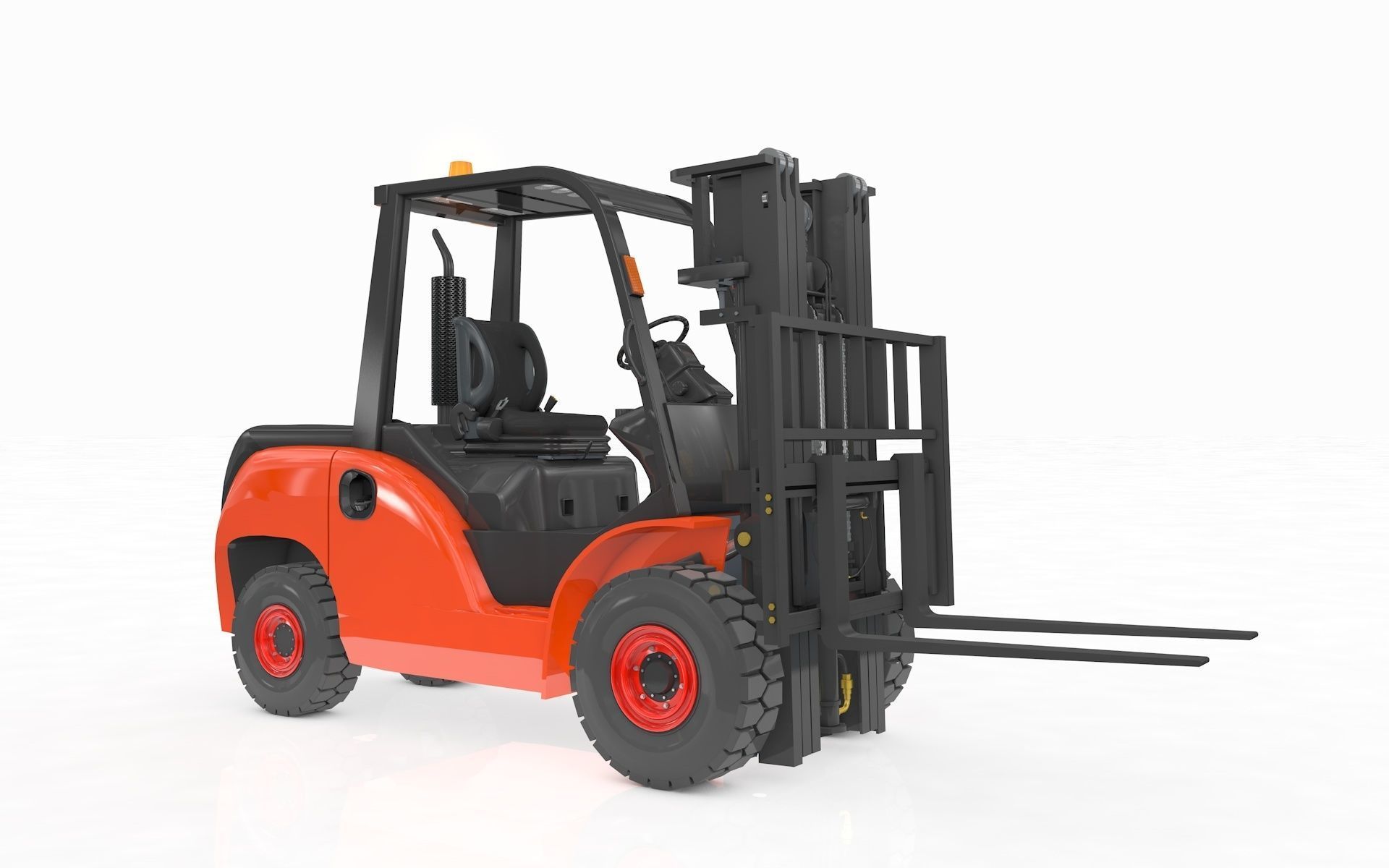 Animated Forklift 3D model_18
