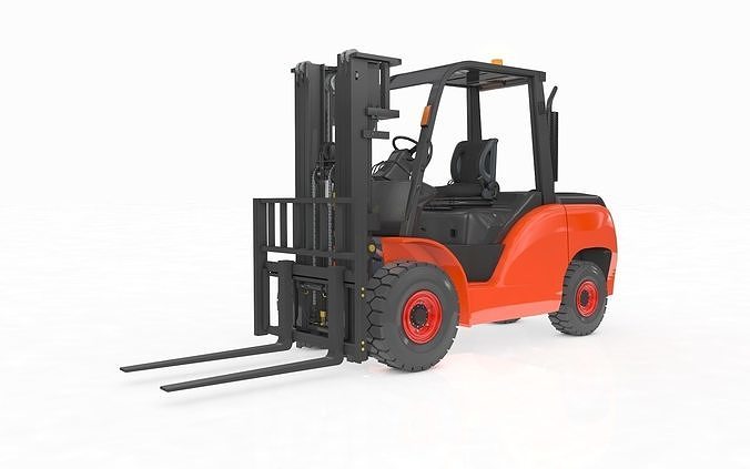 Animated Forklift 3D model