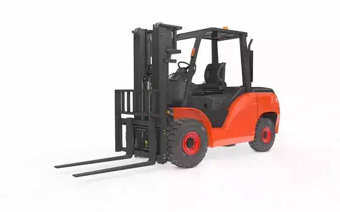 Animated Forklift 3D model