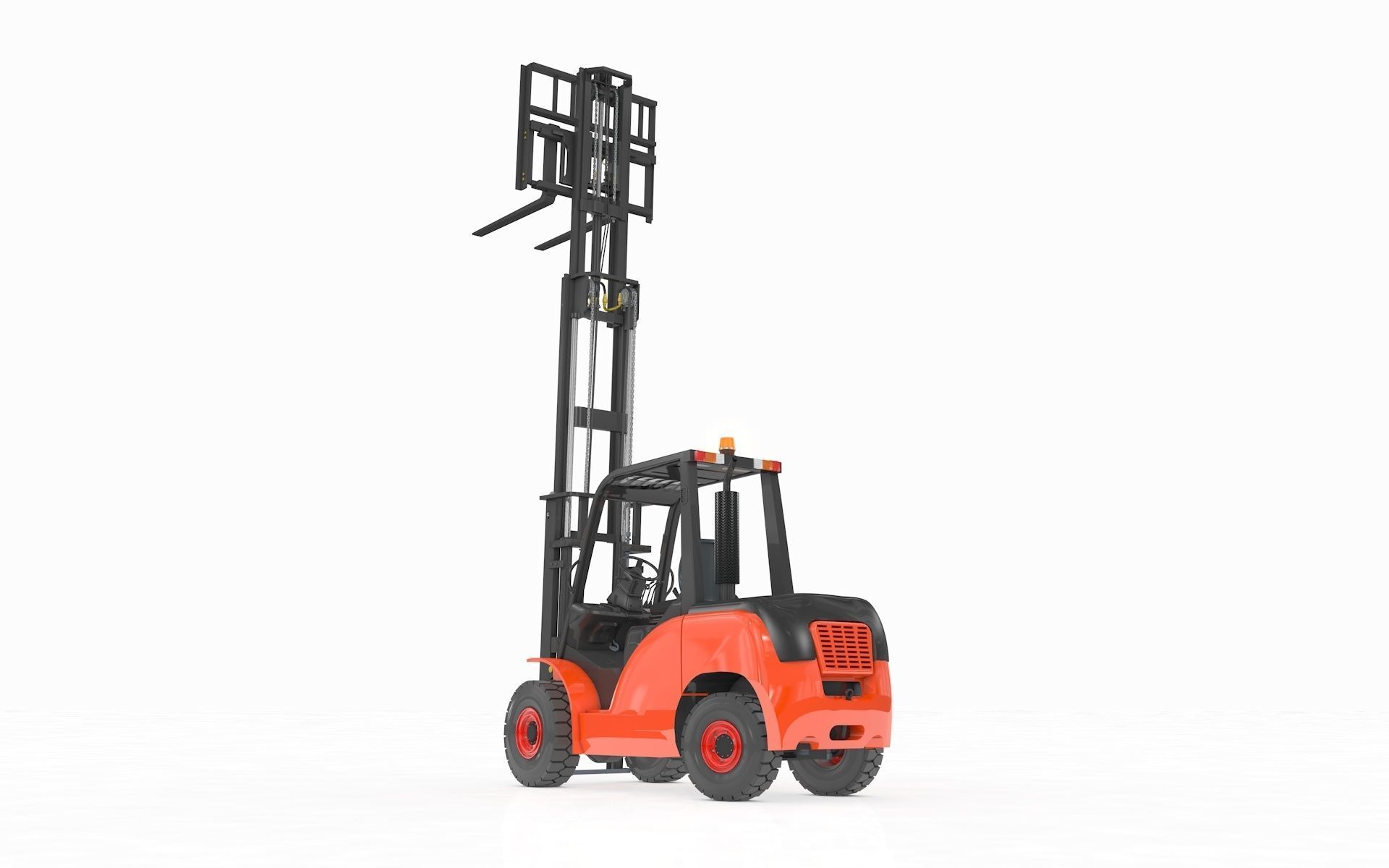 Animated Forklift 3D model_12