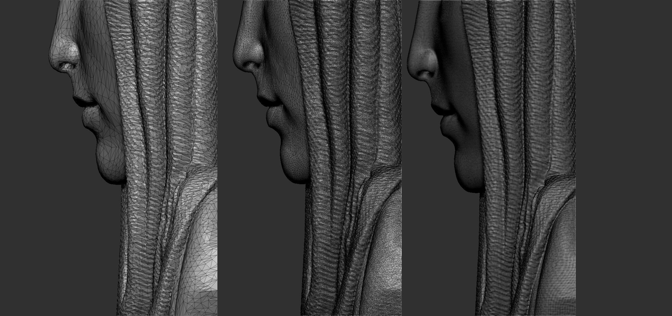 Virgin Mary Pendant 2 Versions 3D print model_8