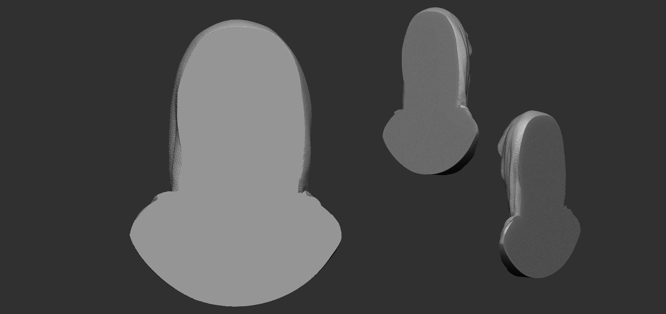 Virgin Mary Pendant 2 Versions 3D print model_7