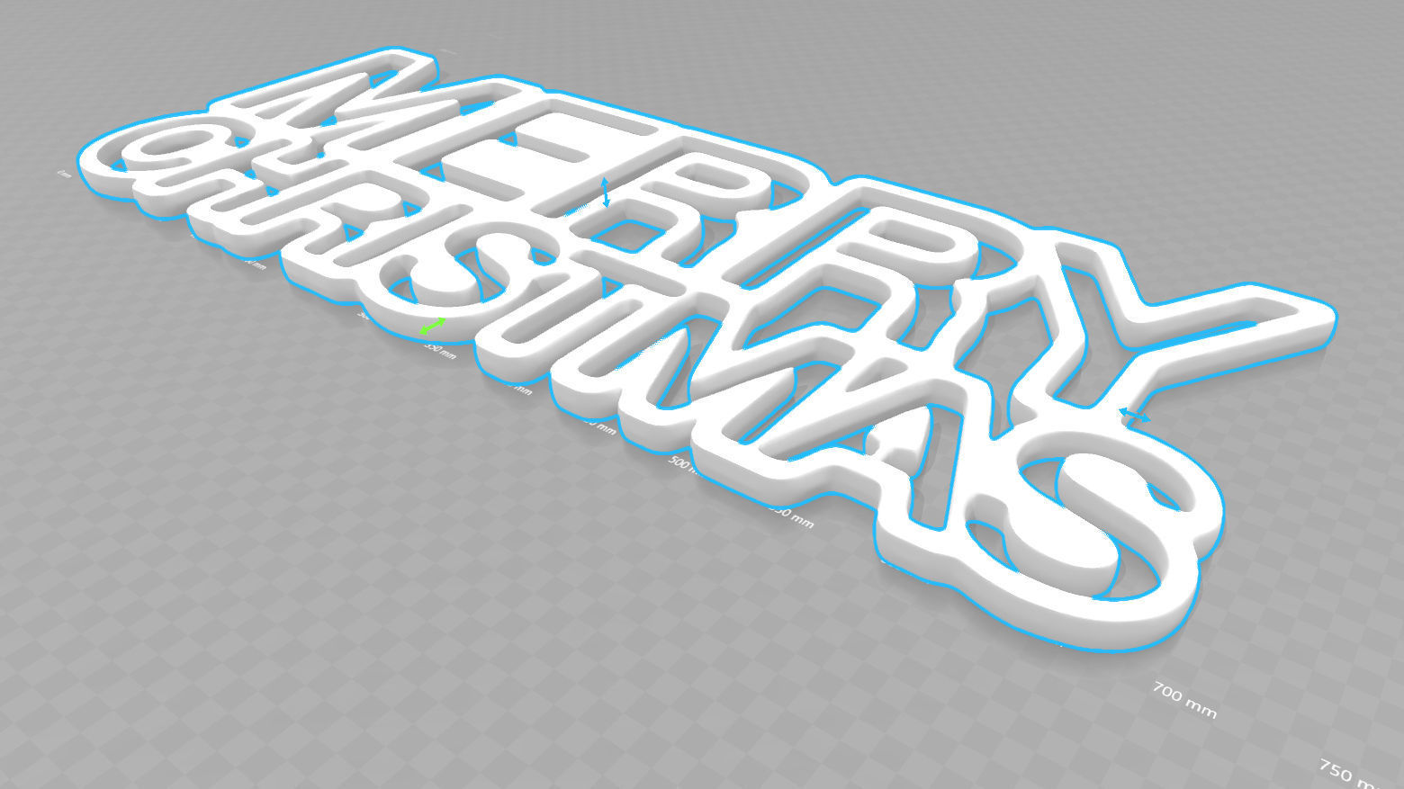 Merry Christmas Keychain - Keyring 3D print model_2