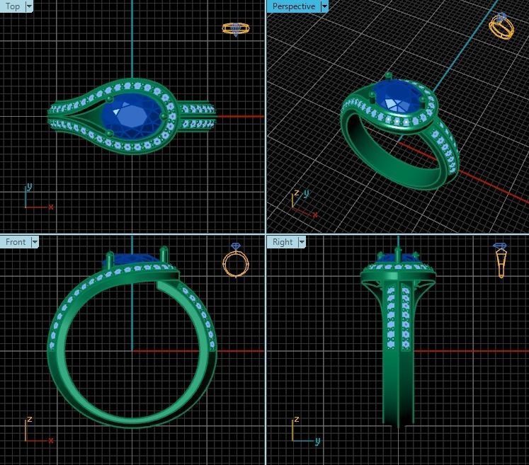 Ring T00501 3D print model_2