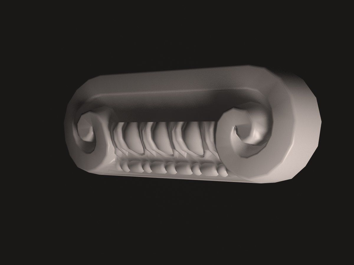 de300 ornate corbel Low-poly 3D model_2