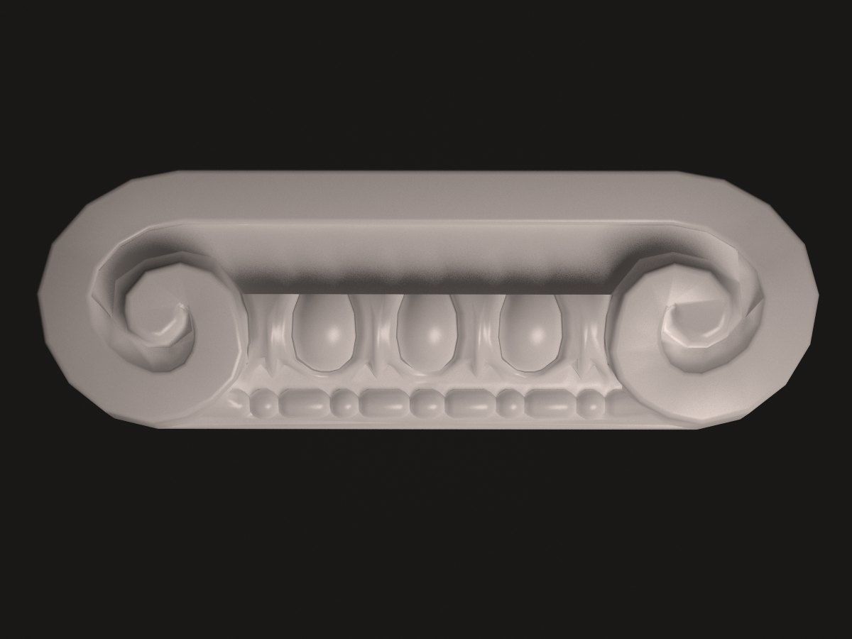 de300 ornate corbel Low-poly 3D model_3