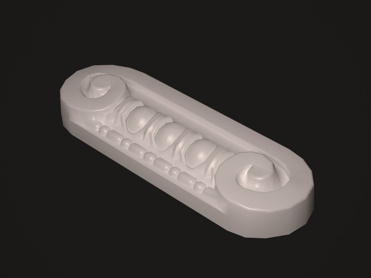 de300 ornate corbel Low-poly 3D model_1