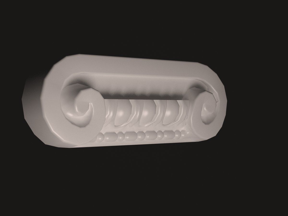 de300 ornate corbel Low-poly 3D model_4