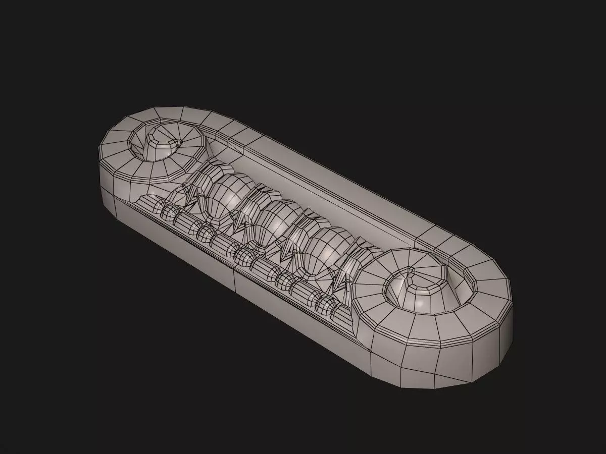 de300 ornate corbel Low-poly 3D model_0