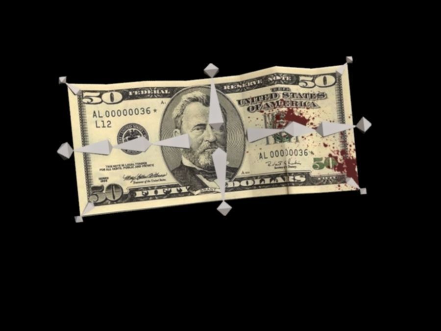 bloody dollars rigged Low-poly 3D model_17
