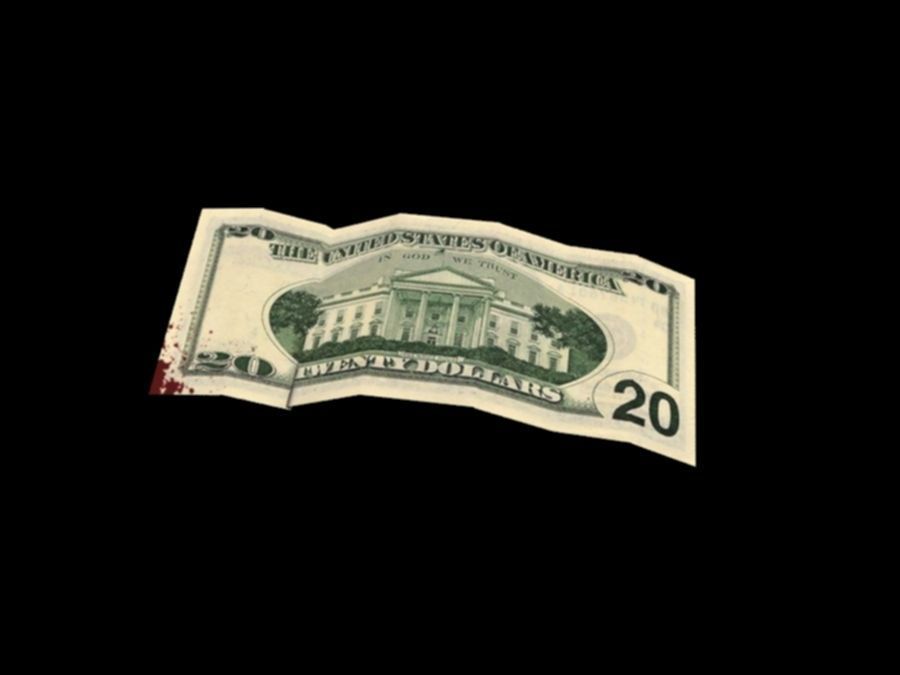 bloody dollars rigged Low-poly 3D model_11