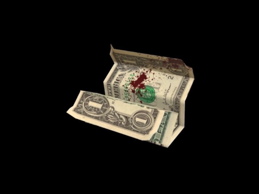 bloody dollars rigged Low-poly 3D model_13