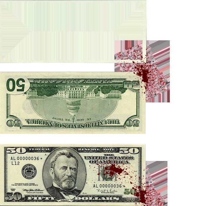 bloody dollars rigged Low-poly 3D model_21