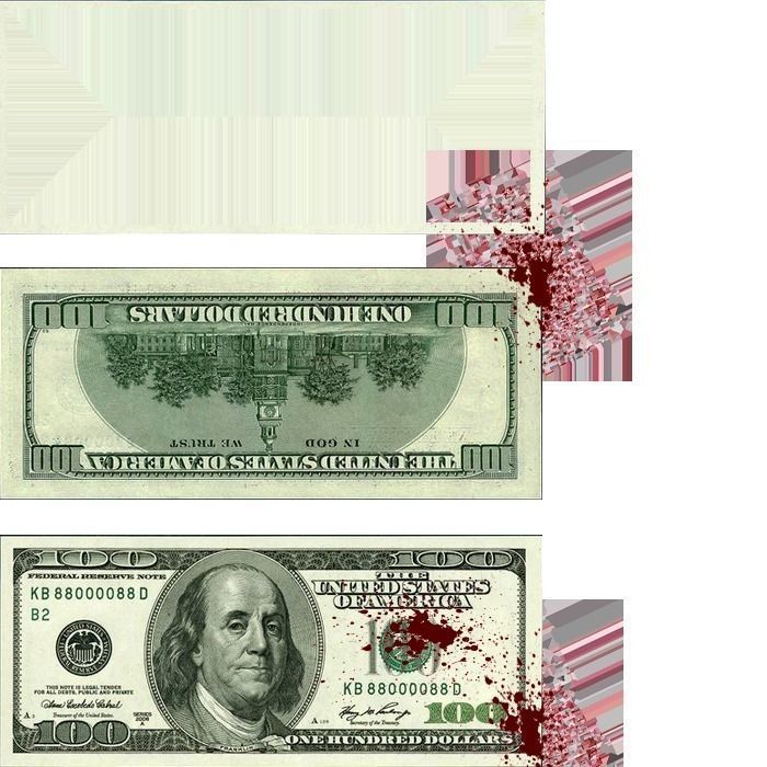 bloody dollars rigged Low-poly 3D model_22