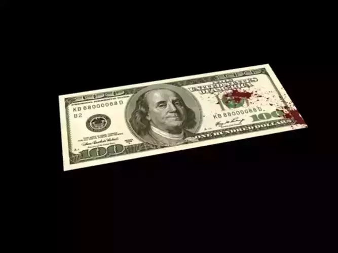 bloody dollars rigged Low-poly 3D model