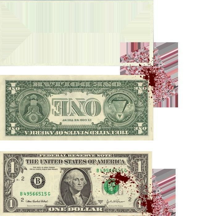 bloody dollars rigged Low-poly 3D model_20