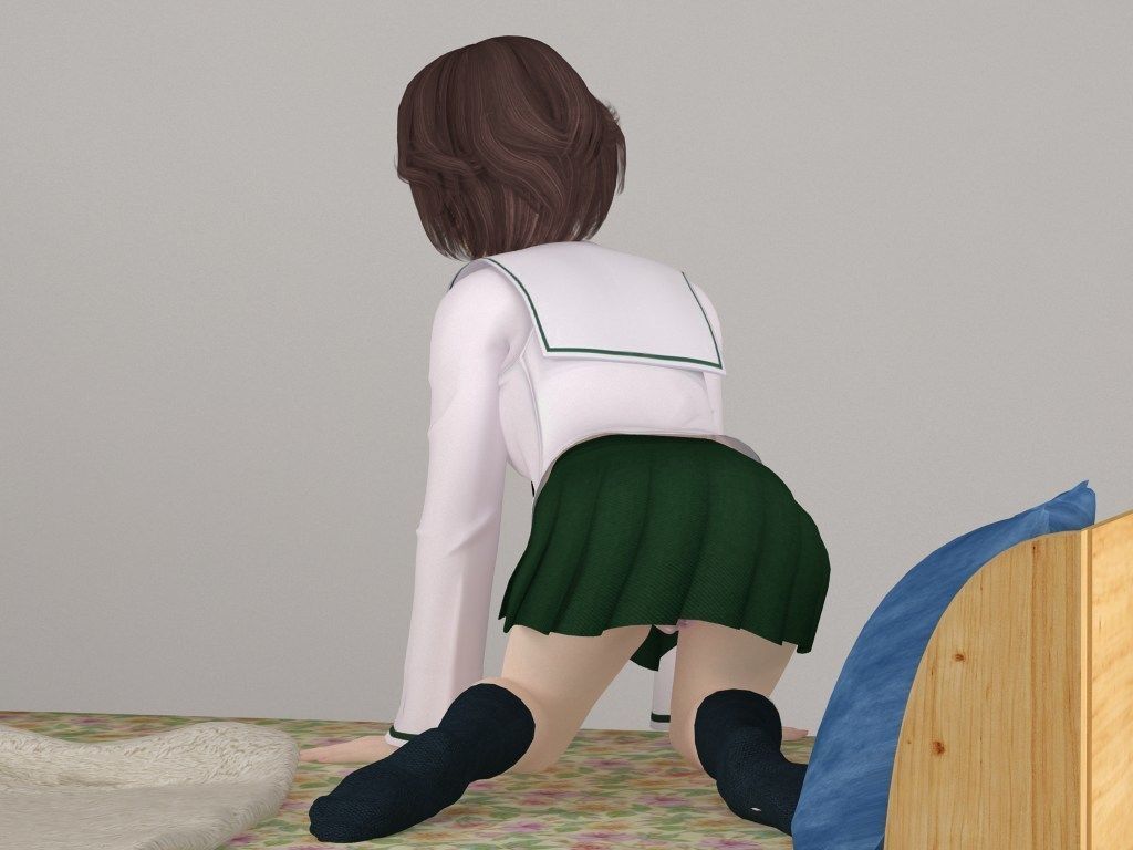 Yukari various outfit pose 02 3D model_8