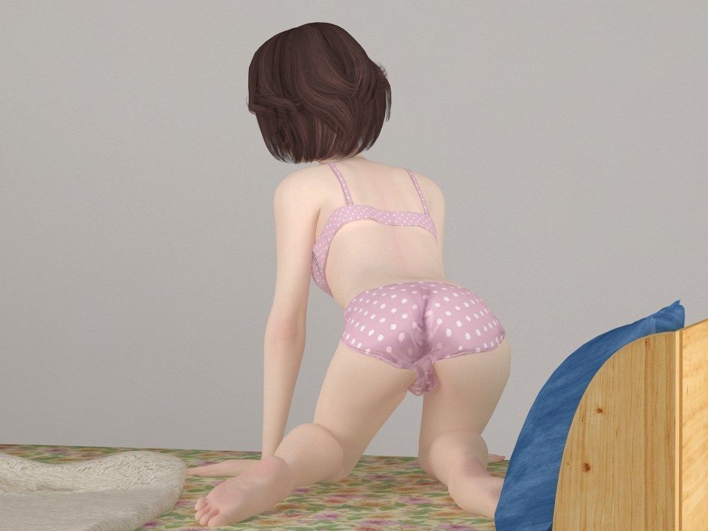 Yukari various outfit pose 02 3D model_11