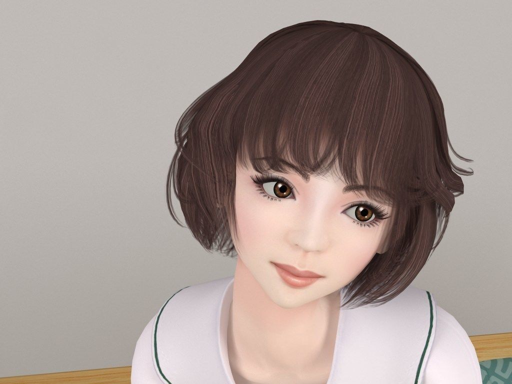 Yukari various outfit pose 02 3D model_15
