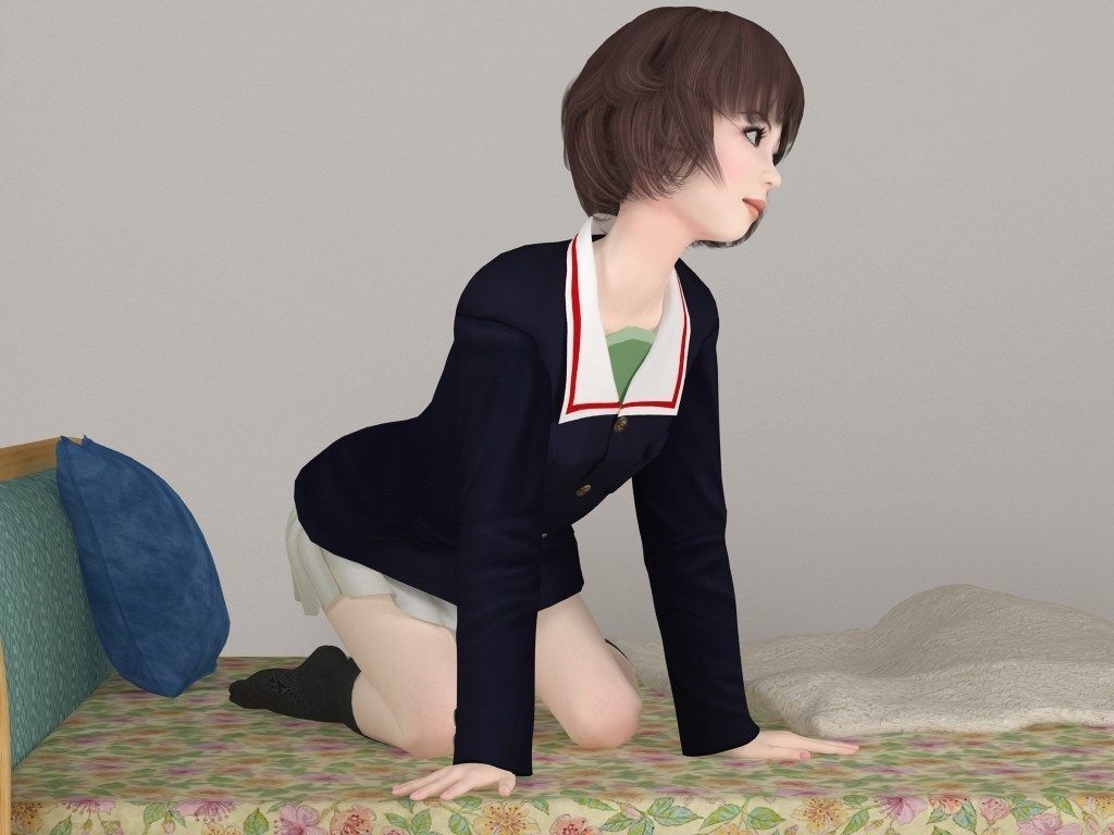 Yukari various outfit pose 02 3D model_13