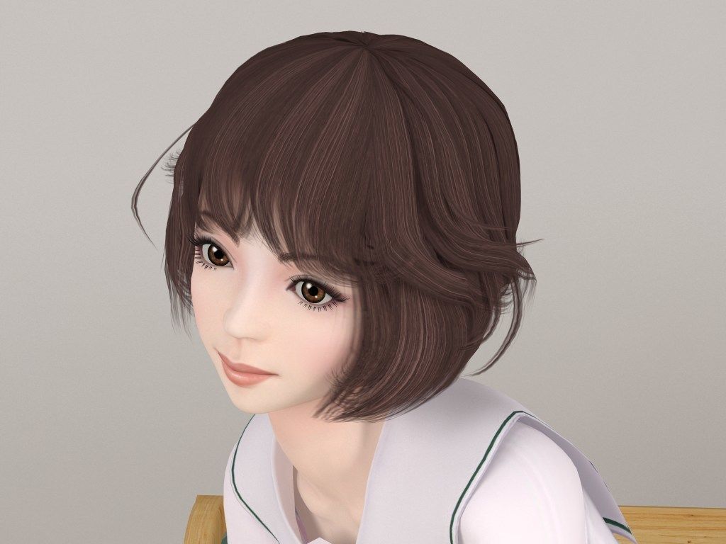 Yukari various outfit pose 02 3D model_16