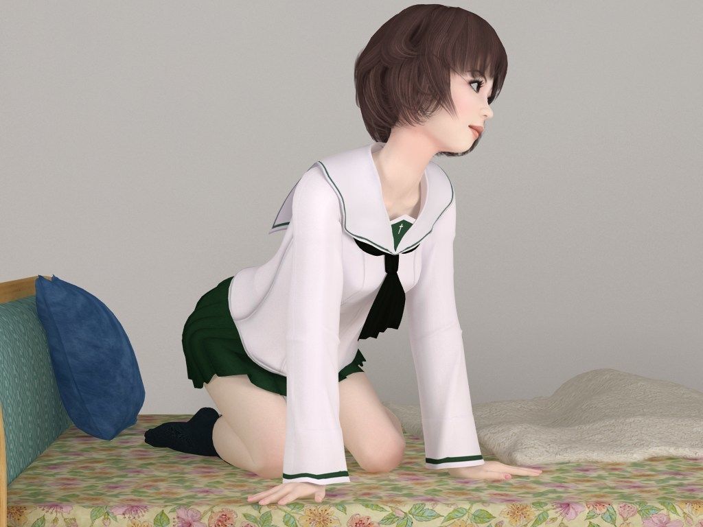 Yukari various outfit pose 02 3D model_12