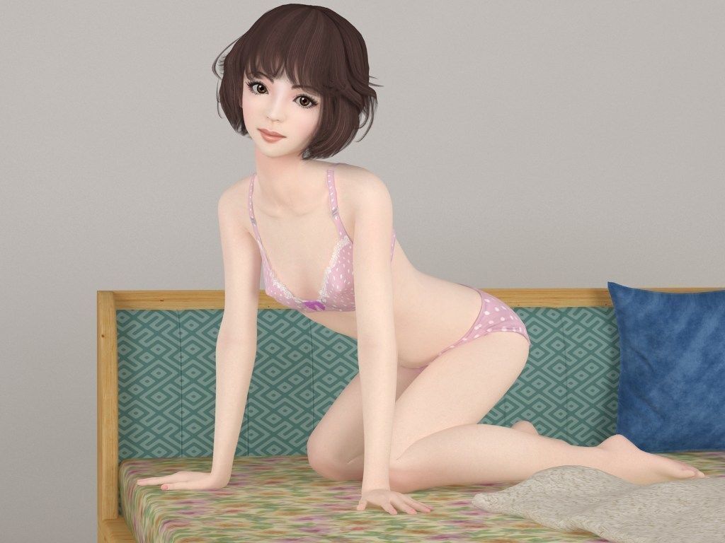 Yukari various outfit pose 02 3D model_3
