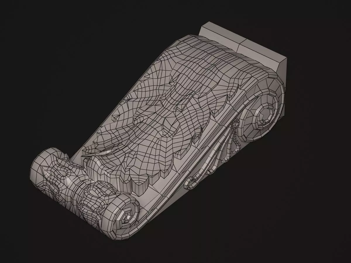 ks0240 ornate corbel Low-poly 3D model_0