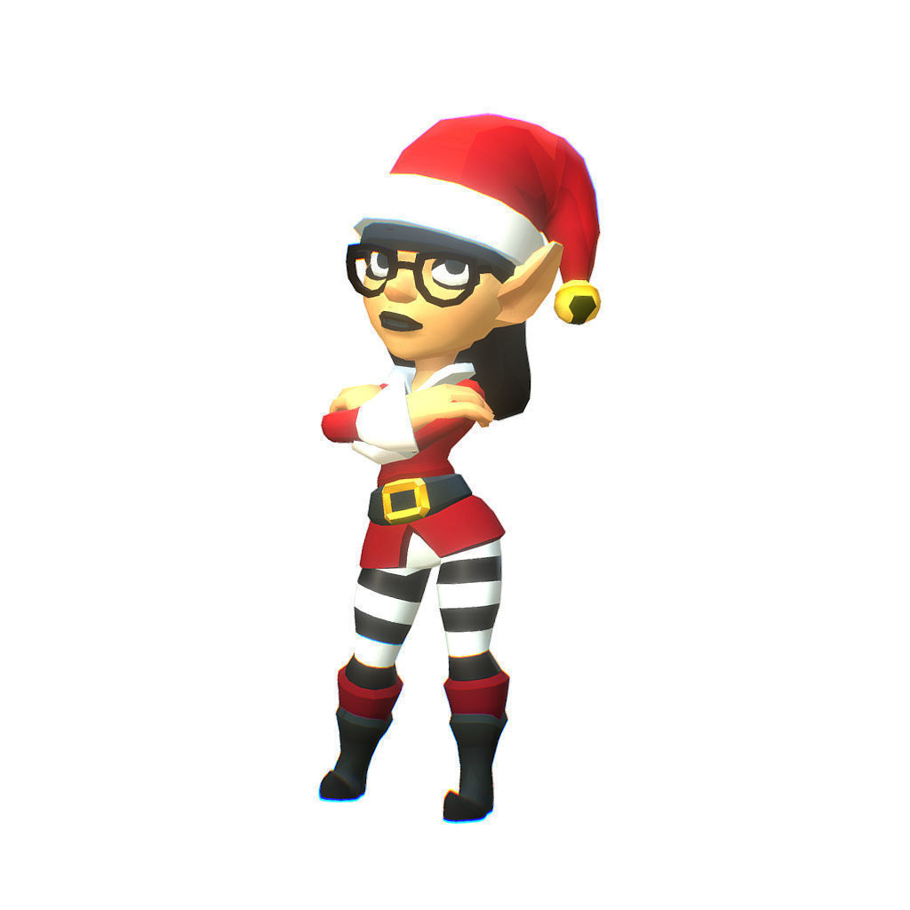 Santas Elves - Toon Series Low-poly 3D model_7