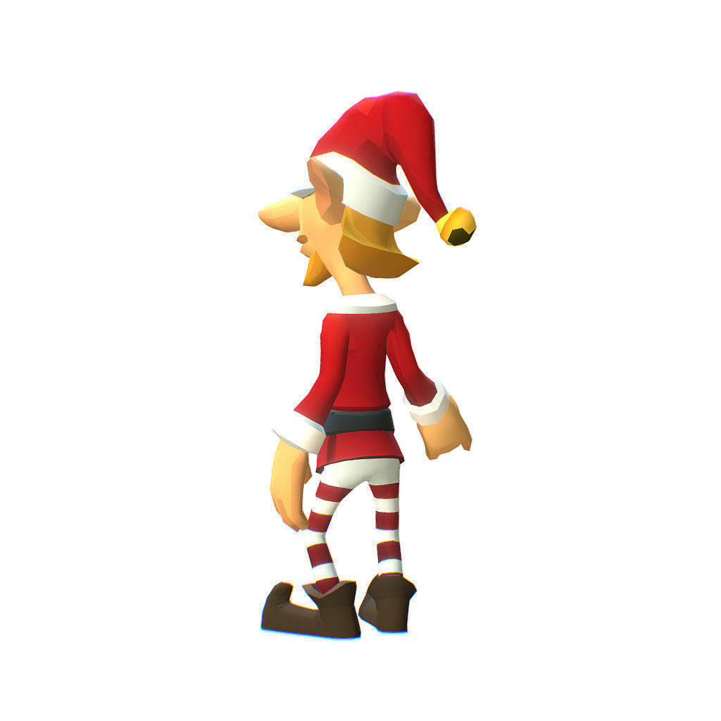 Santas Elves - Toon Series Low-poly 3D model_12