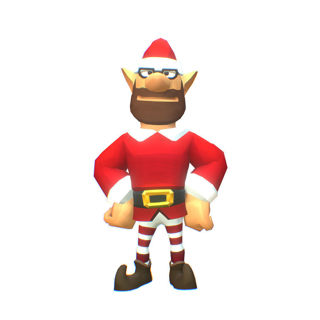 Santas Elves - Toon Series Low-poly 3D model_9