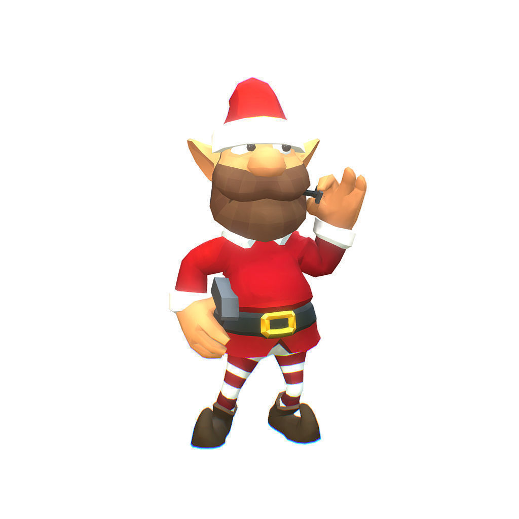 Santas Elves - Toon Series Low-poly 3D model_13