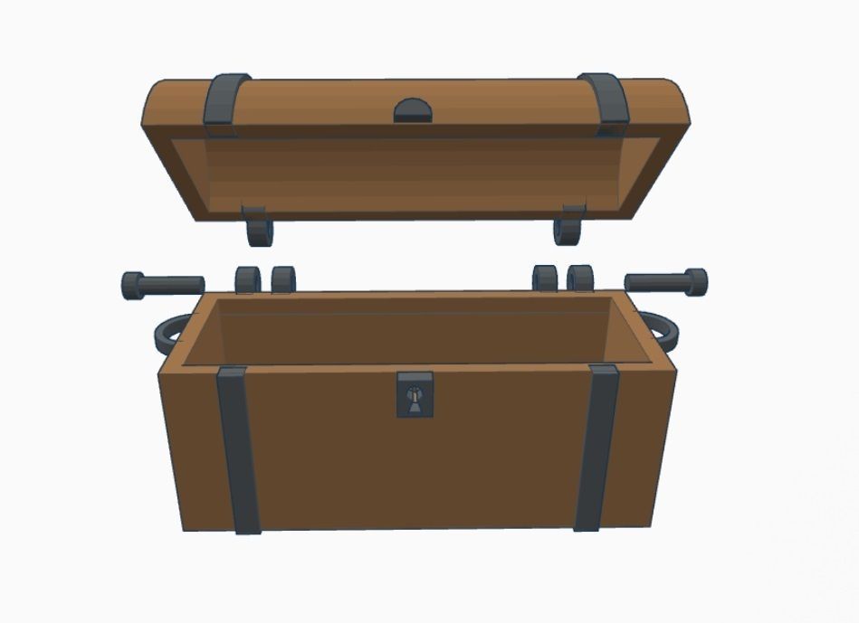 Treasure Chest - Aquarium Bubbler 3D print model_5