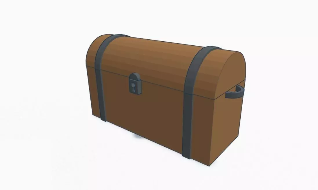 Treasure Chest - Aquarium Bubbler 3D print model_0