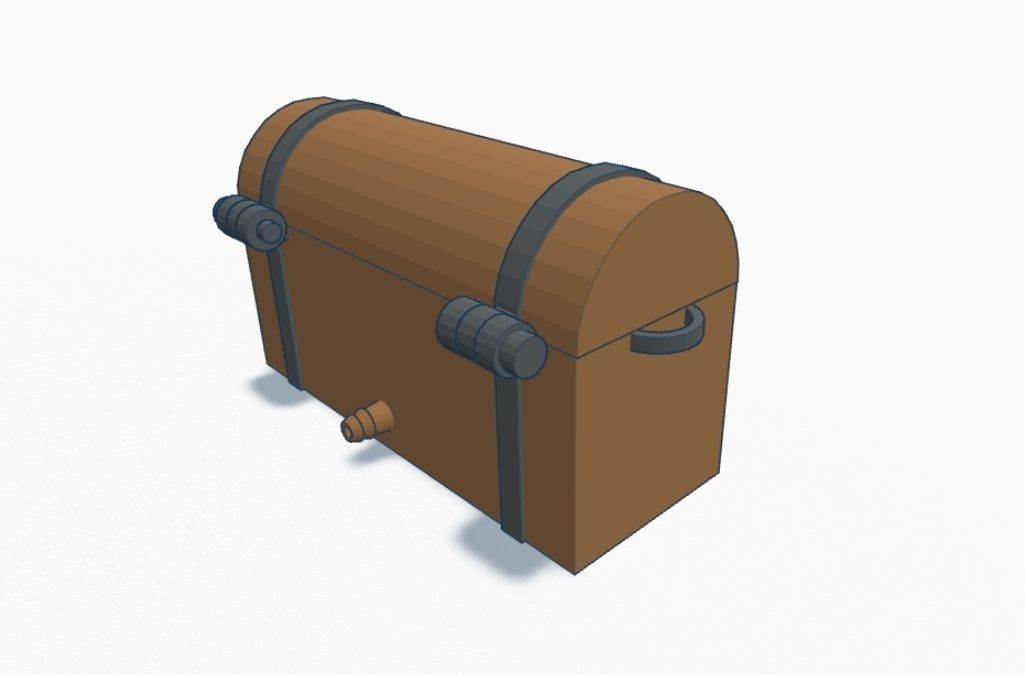 Treasure Chest - Aquarium Bubbler 3D print model_3