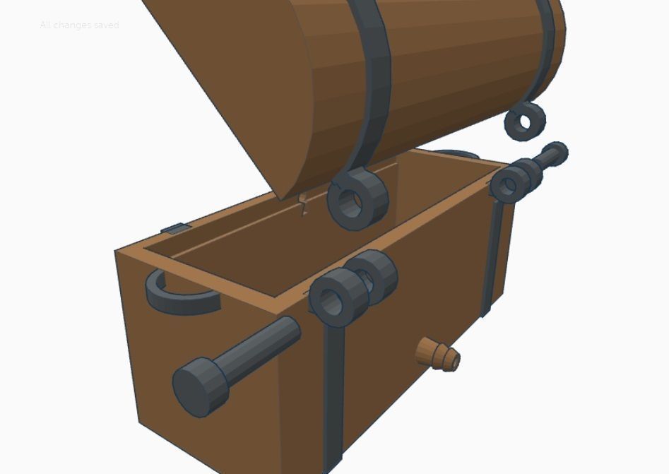 Treasure Chest - Aquarium Bubbler 3D print model_6