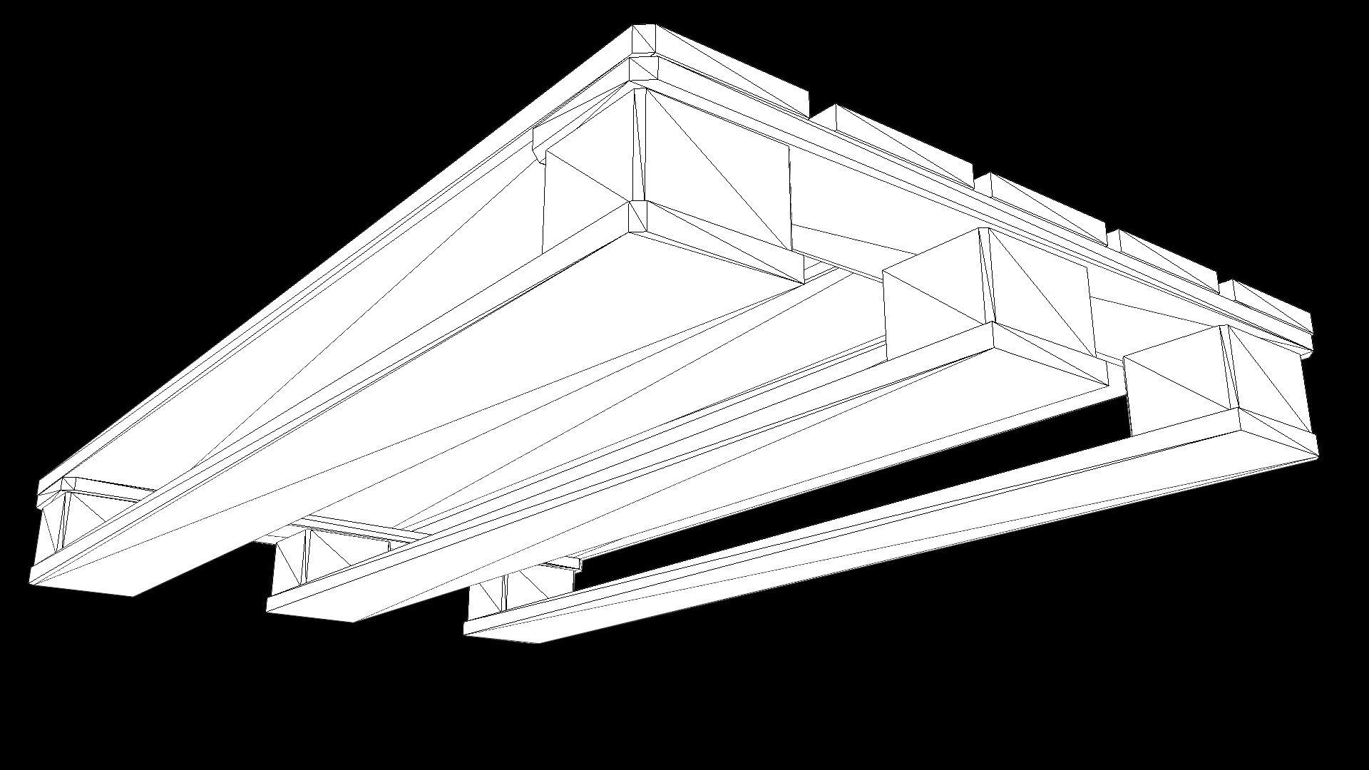 Wooden Pallets PBR Low-poly 3D model_4